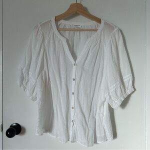 BEACHLUNCHLOUNGE WHITE BLOUSE SIZE L
